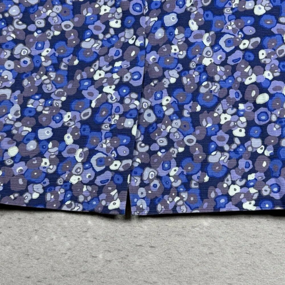 Boden Floral Pencil Skirt Women’s 6L Blue White Floral Cotton Blend Knee Length